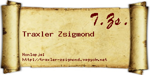 Traxler Zsigmond névjegykártya